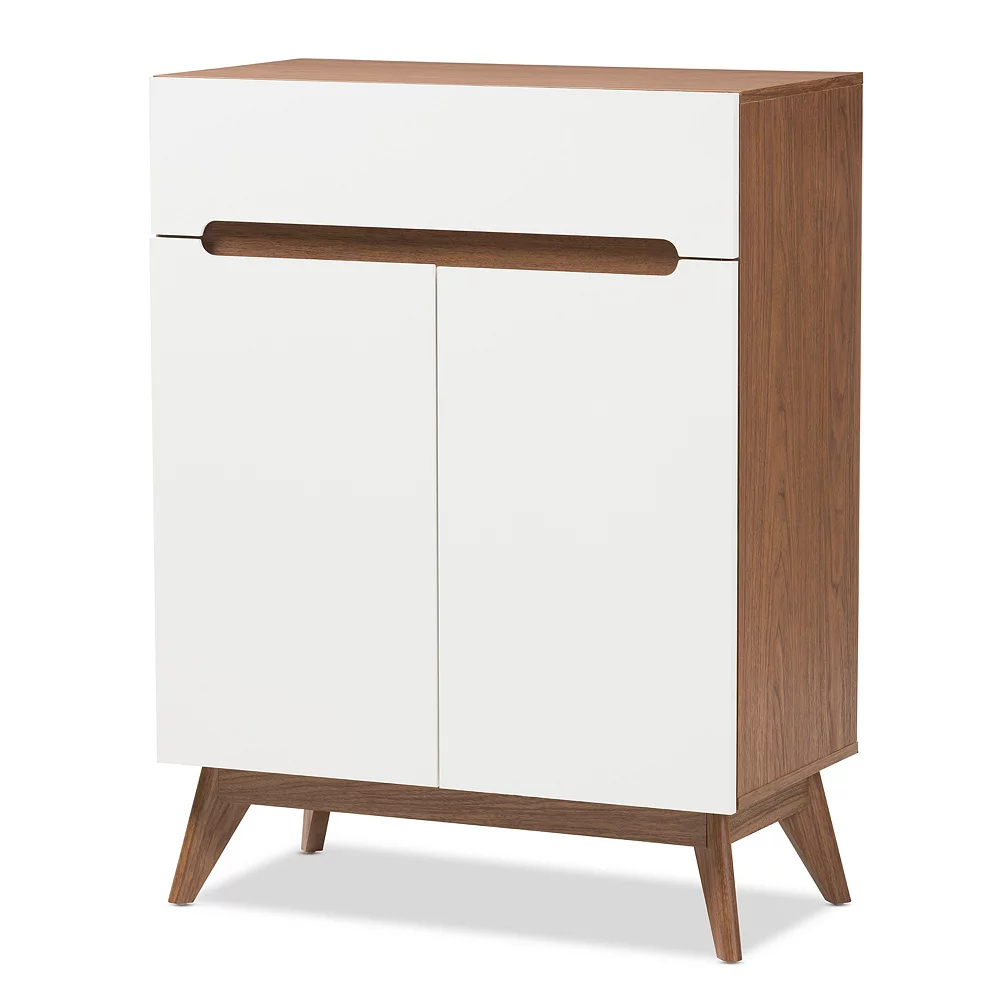 Baxton Studio Calypso Mid-Century Shoe Cabinet 5 Baxton Studio Calypso Mid-Century Shoe Cabinet - Image 3