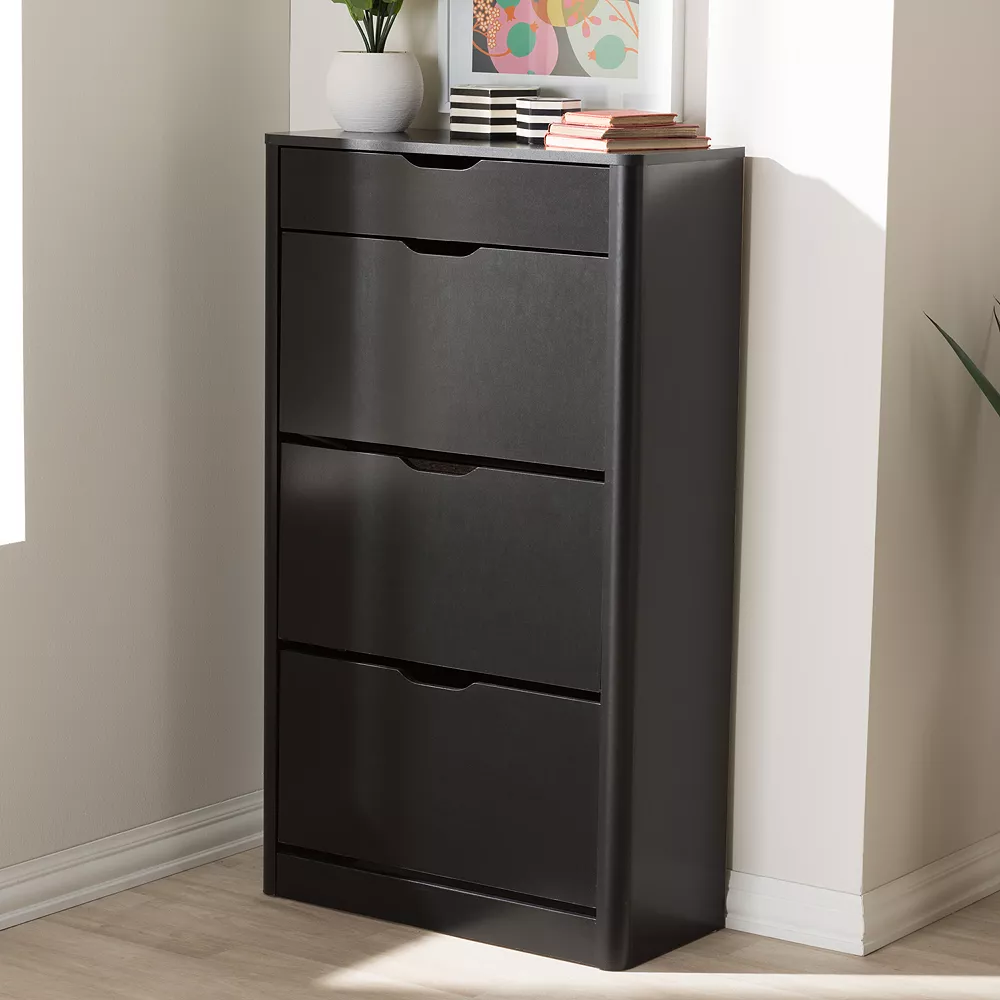 Baxton Studio Cayla Shoe Cabinet 3 Baxton Studio Cayla Shoe Cabinet