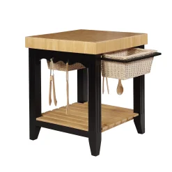 Linon Color Story Butcher Block Kitchen Island