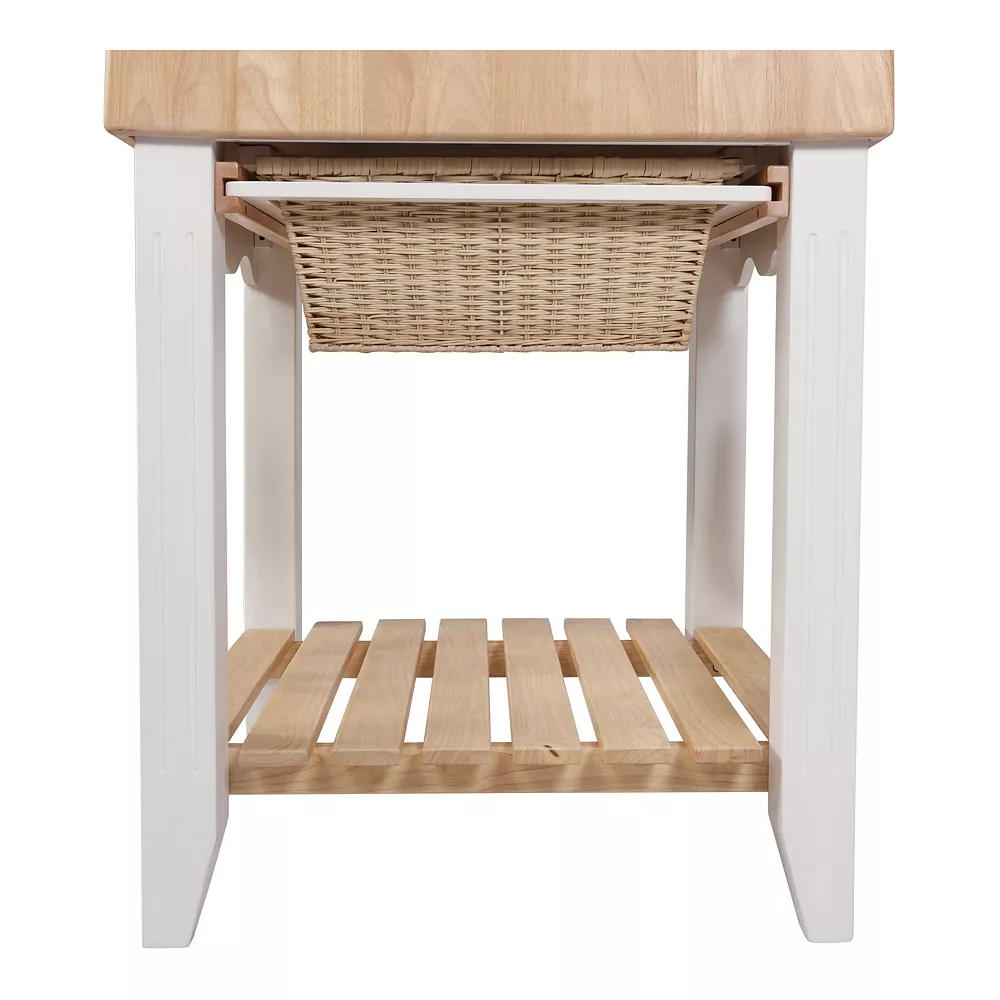 Linon White Kitchen Island 6 Linon White Kitchen Island - Image 4