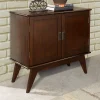 Simpli Home Draper Mid-Century Storage Cabinet -The Novogratz Shop 3363309 Auburn Brown