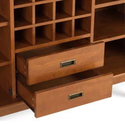 Simpli Home Draper Mid Century Sideboard Buffet Table & Wine Rack -The Novogratz Shop 3363329 ALT4