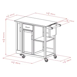 Winsome Douglas Kitchen Cart -The Novogratz Shop 3408227 ALT98