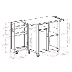 Winsome Douglas Kitchen Cart -The Novogratz Shop 3408227 ALT99