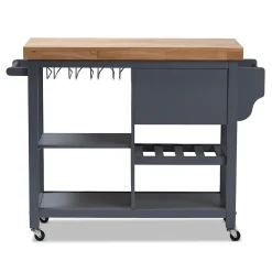 Baxton Studio Farmhouse Kitchen Cart 11 Baxton Studio Farmhouse Kitchen Cart -The Novogratz Shop 3488505 ALT4