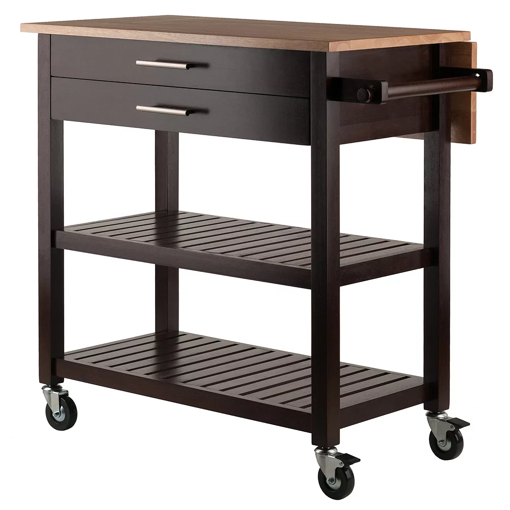 Winsome Langdon Rolling Kitchen Cart 3 Winsome Langdon Rolling Kitchen Cart