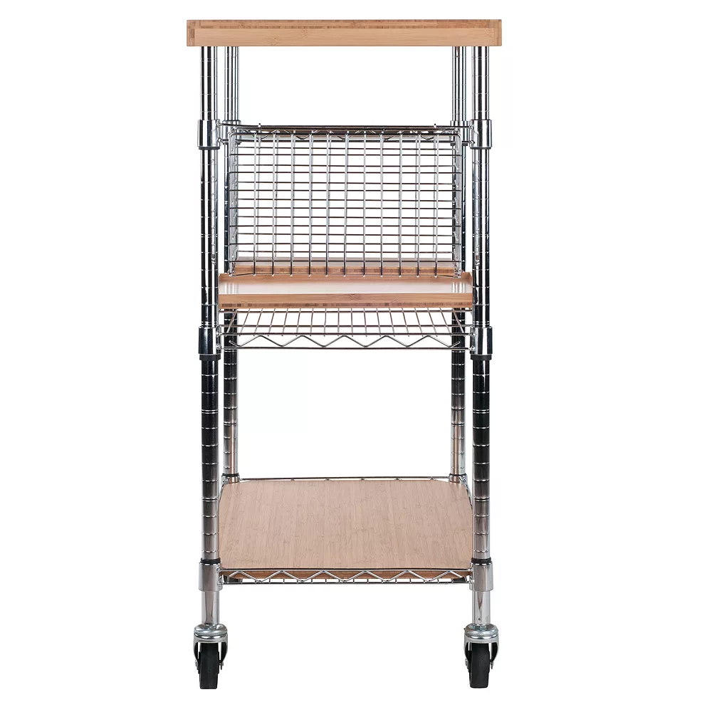 Winsome Madera Rolling Kitchen Cart 5 Winsome Madera Rolling Kitchen Cart - Image 3