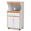 Baxton Studio Edonia White Kitchen Storage Cart