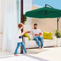 Pure Garden Green Overhanging Patio Umbrella -The Novogratz Shop 3665861 ALT
