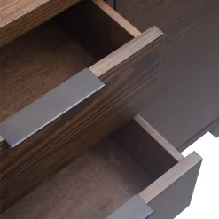 Simpli Home Hollander Solid Wood Sideboard Buffet - Warm Walnut Brown -The Novogratz Shop 3675831 ALT2