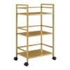 Novogratz Helix 3-Shelf Metal Rolling Utility Cart -The Novogratz Shop 3680277