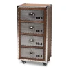 Baxton Studio Avere Silver Storage Cabinet -The Novogratz Shop 3689121