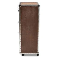 Baxton Studio Avere Silver Storage Cabinet -The Novogratz Shop 3689121 ALT2