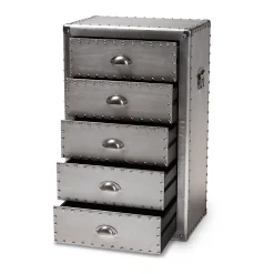 Baxton Studio Davet Silver Storage Cabinet -The Novogratz Shop 3689123 ALT4