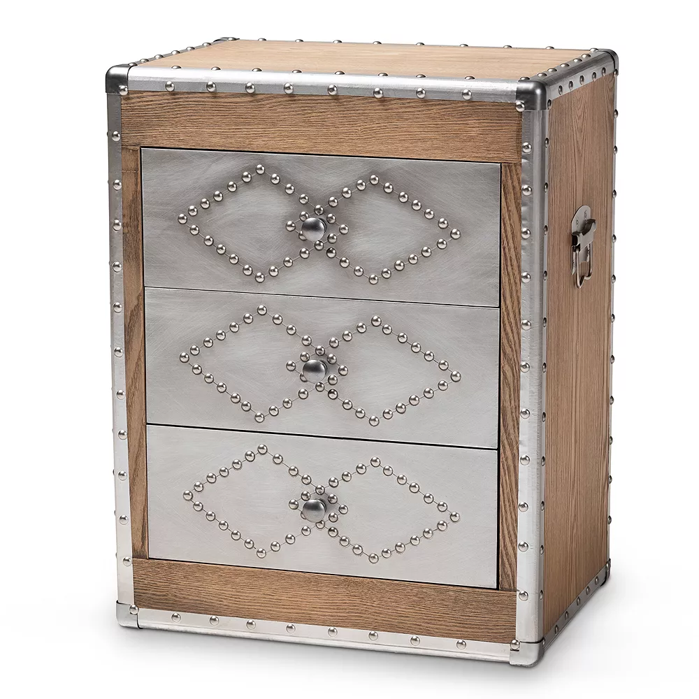 Baxton Studio Audric Silver Storage Cabinet 3 Baxton Studio Audric Silver Storage Cabinet