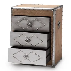 Baxton Studio Audric Silver Storage Cabinet 9 Baxton Studio Audric Silver Storage Cabinet -The Novogratz Shop 3689125 ALT2