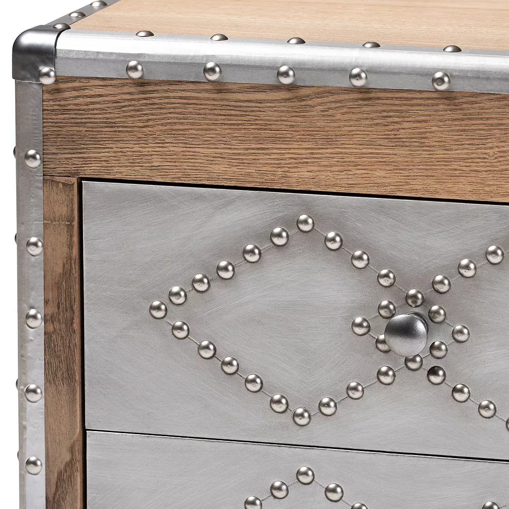 Baxton Studio Audric Silver Storage Cabinet 6 Baxton Studio Audric Silver Storage Cabinet - Image 4