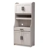 Baxton Studio Portia White Kitchen Storage Cabinet -The Novogratz Shop 3689168