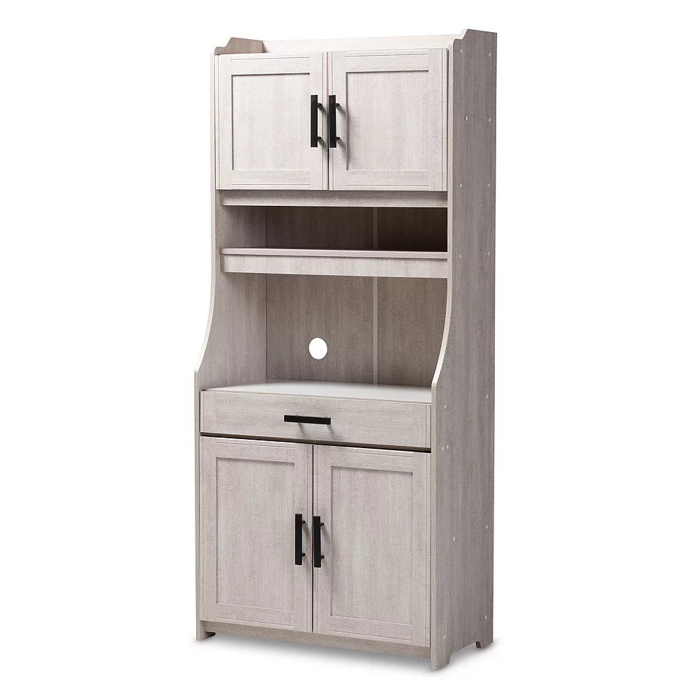 Baxton Studio Portia White Kitchen Storage Cabinet 3 Baxton Studio Portia White Kitchen Storage Cabinet