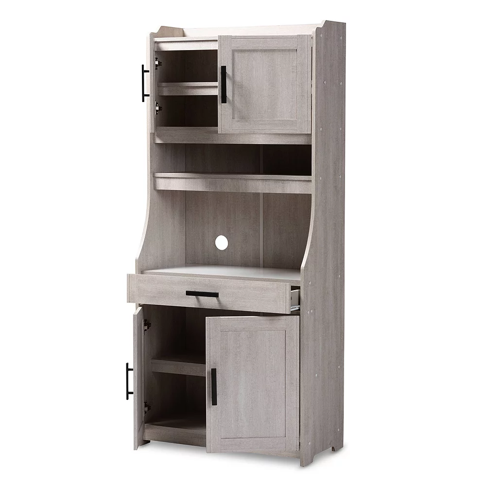 Baxton Studio Portia White Kitchen Storage Cabinet 7 Baxton Studio Portia White Kitchen Storage Cabinet - Image 5