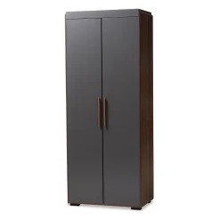 Baxton Studio Rikke Charcoal Wardrobe