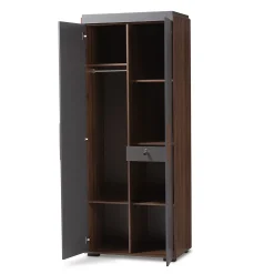 Baxton Studio Rikke Charcoal Wardrobe -The Novogratz Shop 3689180 ALT2