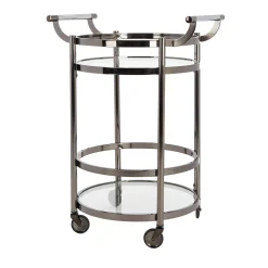 Safavieh Sienna 2-Tier Round Bar Cart 8 Safavieh Sienna 2-Tier Round Bar Cart -The Novogratz Shop 3701380 ALT2