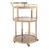Safavieh Rio 3-Tier Round Bar Cart -The Novogratz Shop 3701391 Gold