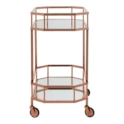Safavieh Silva 2-Tier Octagon Bar Cart 8 Safavieh Silva 2-Tier Octagon Bar Cart -The Novogratz Shop 3701396 ALT3