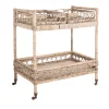 Safavieh Ambrose 2-Tier Rattan Bar Cart