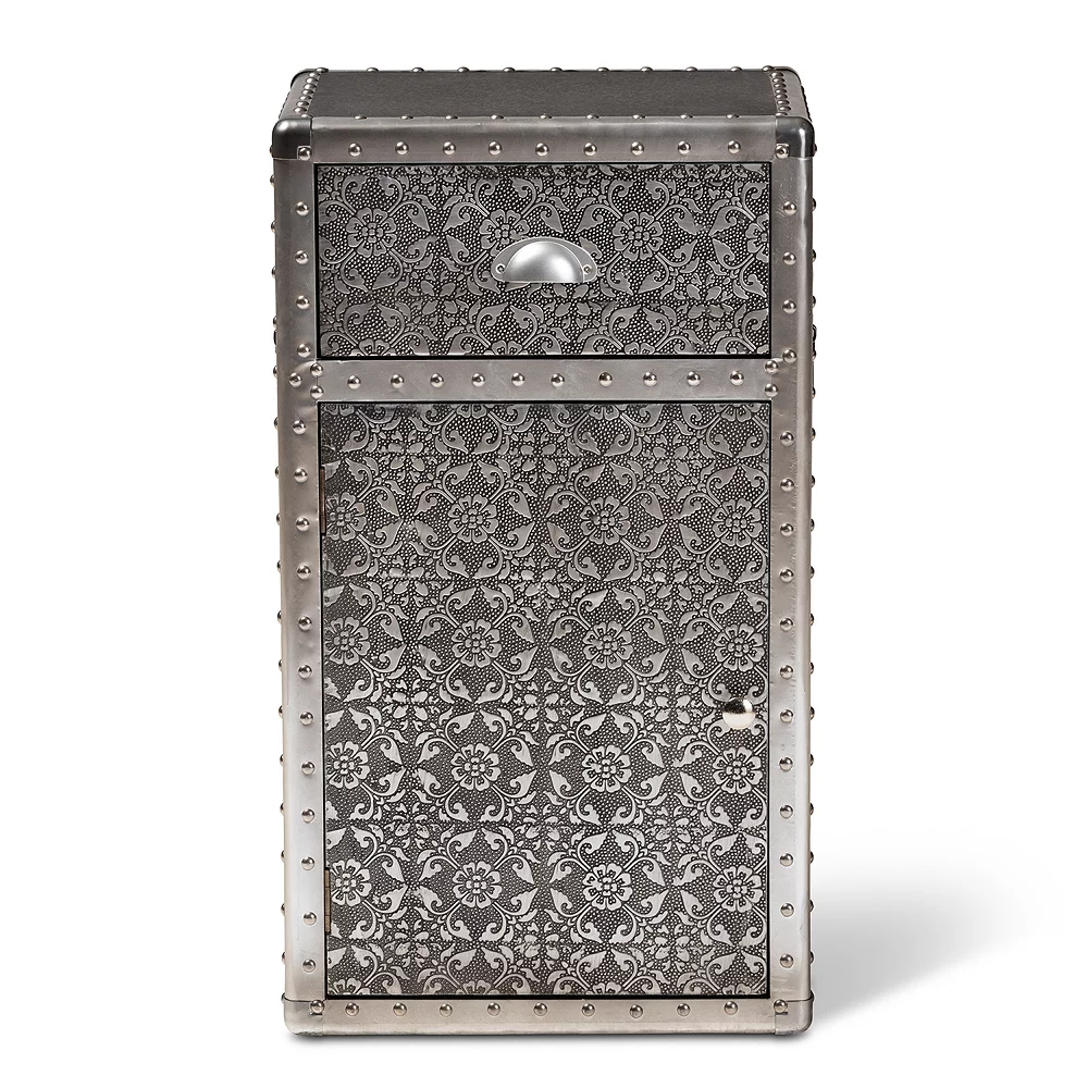 Baxton Studio Cosette Silver Cabinet 5 Baxton Studio Cosette Silver Cabinet - Image 3