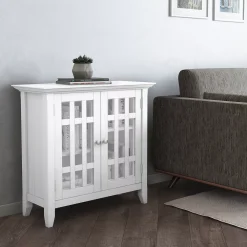 Simpli Home Bedford Rustic Low Storage Media Cabinet -The Novogratz Shop 3773161 ALT