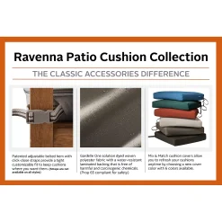 Classic Accessories Ravenna Rectangular Patio Seat Cushion Slipcover -The Novogratz Shop 3783825 ALT3
