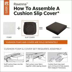 Classic Accessories Ravenna Square Patio Seat Cushion Slipcover 10 Classic Accessories Ravenna Square Patio Seat Cushion Slipcover -The Novogratz Shop 3783827 ALT12