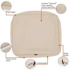 Classic Accessories Montlake FadeSafe Patio Lounge Back Cushion Slip Cover -The Novogratz Shop 3785898 ALT3