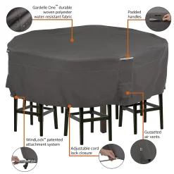 Classic Accessories Ravenna Tall Round Patio Table & Chair Set Cover 13 Classic Accessories Ravenna Tall Round Patio Table & Chair Set Cover -The Novogratz Shop 3785914 ALT22