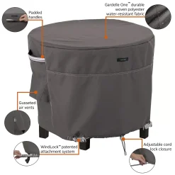 Classic Accessories Ravenna Adjustable Round Patio Ottoman Cover -The Novogratz Shop 3785917 ALT22