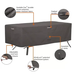 Classic Accessories Ravenna Large Rectangular/Oval Patio Table Cover -The Novogratz Shop 3785923 ALT22
