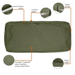 Classic Accessories Montlake FadeSafe Patio Bench/Settee Cushion Slip Cover -The Novogratz Shop 3786008 ALT3