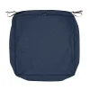 Classic Accessories Montlake FadeSafe Square Patio Lounge Seat Cushion Slip Cover -The Novogratz Shop 3786055 Heather Indigo Blue