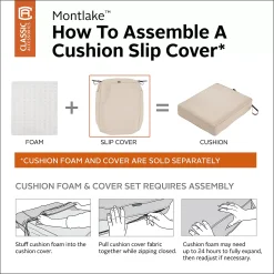 Classic Accessories Classic Accessories Montlake FadeSafe Rectangular Patio Lounge Seat Cushion Slip Cover 13 Classic Accessories Classic Accessories Montlake FadeSafe Rectangular Patio Lounge Seat Cushion Slip Cover -The Novogratz Shop 3786140 ALT2