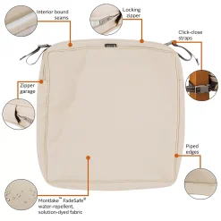 Classic Accessories Classic Accessories Montlake FadeSafe Square Patio Dining Seat Cushion Slip Cover 13 Classic Accessories Classic Accessories Montlake FadeSafe Square Patio Dining Seat Cushion Slip Cover -The Novogratz Shop 3786362 ALT3