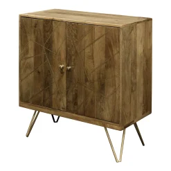 Style Craft Geometric Inlay Storage Cabinet