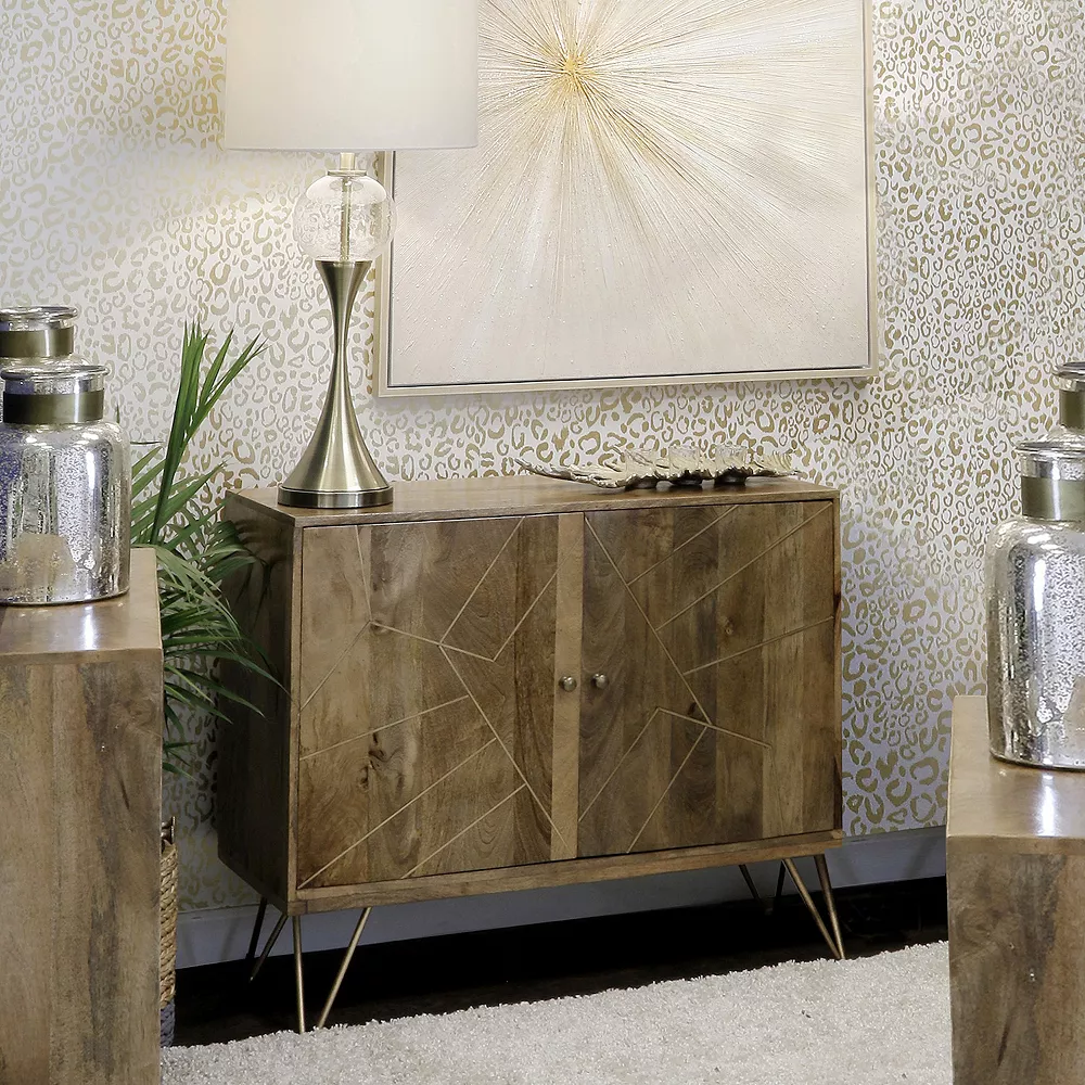 Style Craft Geometric Inlay Storage Cabinet 4 Style Craft Geometric Inlay Storage Cabinet - Image 2