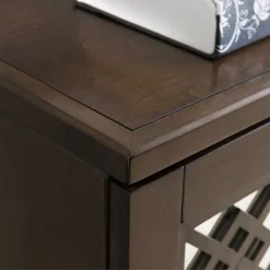 Leick Furniture Mirror Filigree Entryway Storage Cabinet 12 Leick Furniture Mirror Filigree Entryway Storage Cabinet -The Novogratz Shop 3868480 ALT5