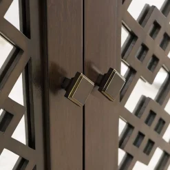 Leick Furniture Mirror Filigree Entryway Storage Cabinet 13 Leick Furniture Mirror Filigree Entryway Storage Cabinet -The Novogratz Shop 3868480 ALT6