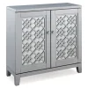 Leick Furniture Mirror Filigree Entryway Storage Cabinet 2 Leick Furniture Mirror Filigree Entryway Storage Cabinet -The Novogratz Shop 3868480 Silverleaf