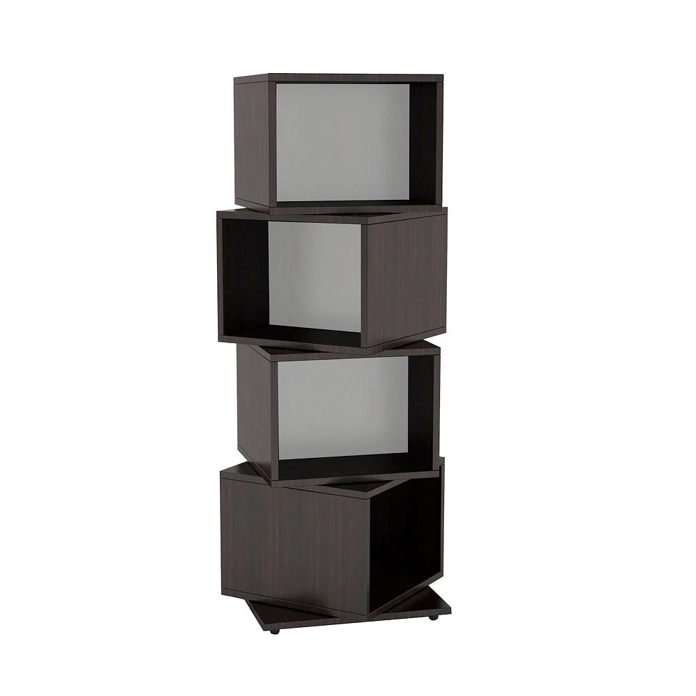 Atlantic 4-Tier Rotating Cube Bookcase 3 Atlantic 4-Tier Rotating Cube Bookcase