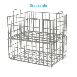 Atlantic Cart System Basket Wire -The Novogratz Shop 3876392 ALT5