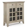 Simpli Home Acadian Rustic Entryway Hallway Storage Cabinet -The Novogratz Shop 3909400 Distressed Gray